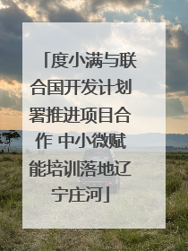 度小满与联合国开发计划署推进项目合作 中小微赋能培训落地辽宁庄河